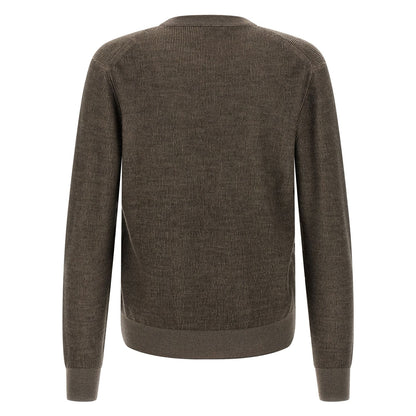 Brioni Brown Cashmere Cardigan