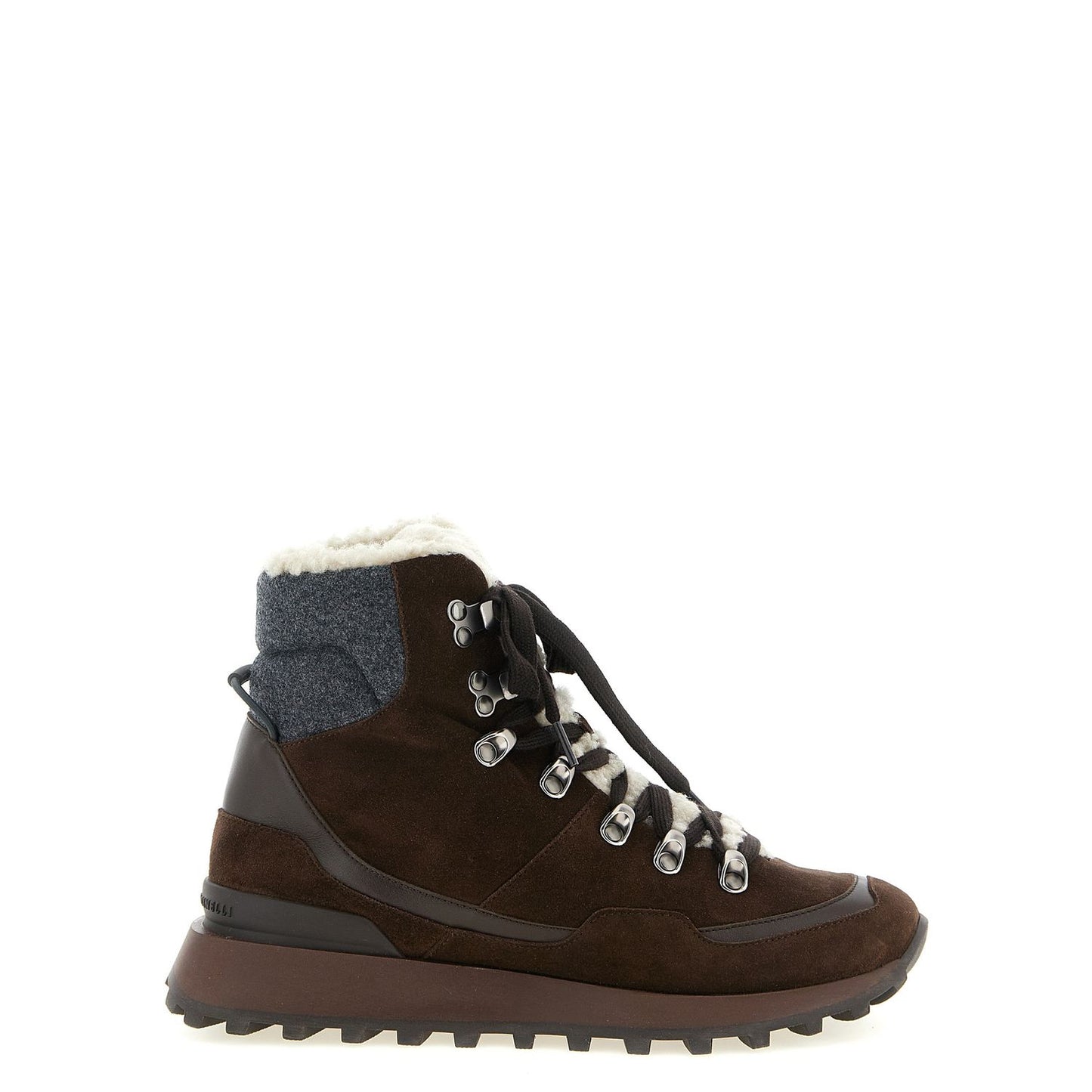 Brunello Cucinelli Brown Calfskin Ankle Boots