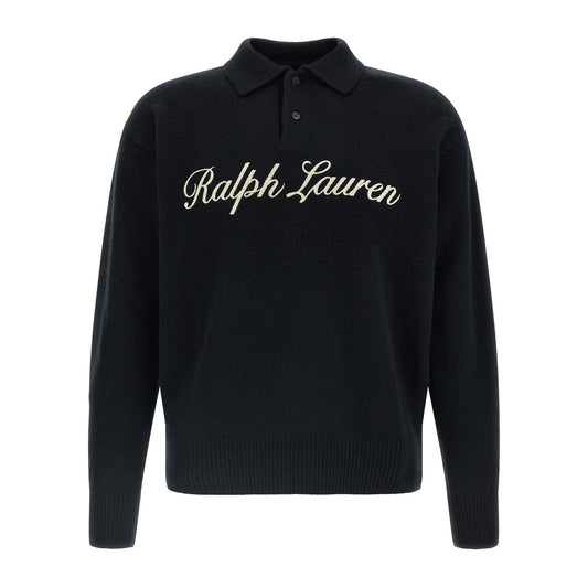 Polo Ralph Lauren Black Wool Polo Shirt
