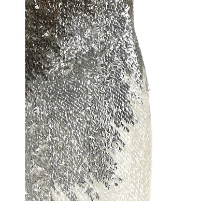 Elisabetta Franchi Silver Polyamide Midi Dress