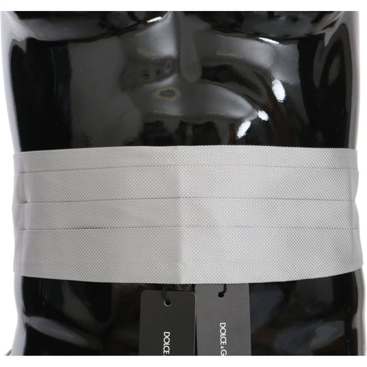 Dolce & Gabbana Gray Men Waist Belt 100% Silk Cummerbund