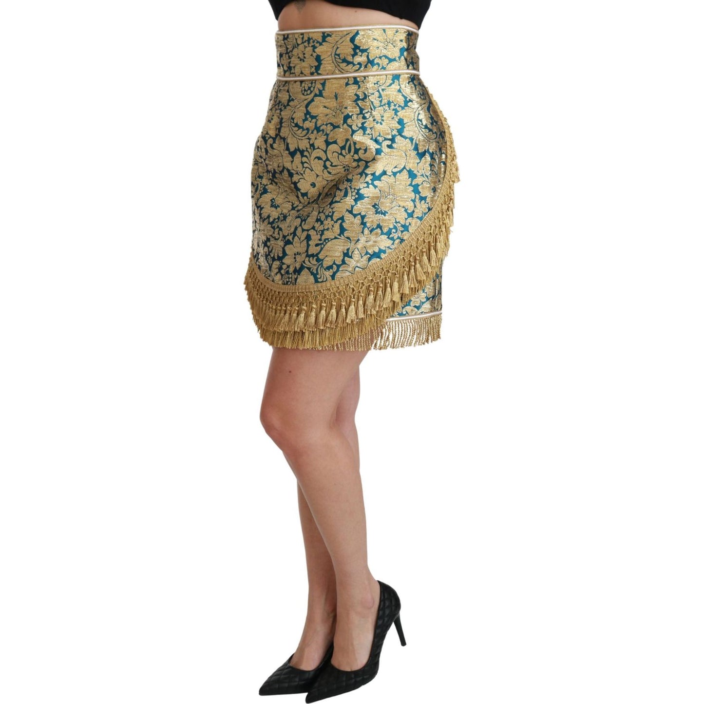 Dolce & Gabbana Elevate Your Wardrobe with Our Exquisite Gold Skirt Dolce & Gabbana