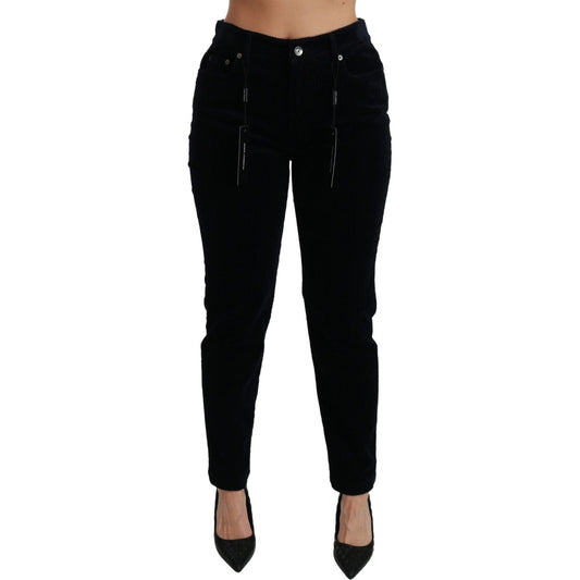 Dolce & Gabbana Chic Mid Waist Skinny Corduroy Jeans Jeans & Pants Dolce & Gabbana