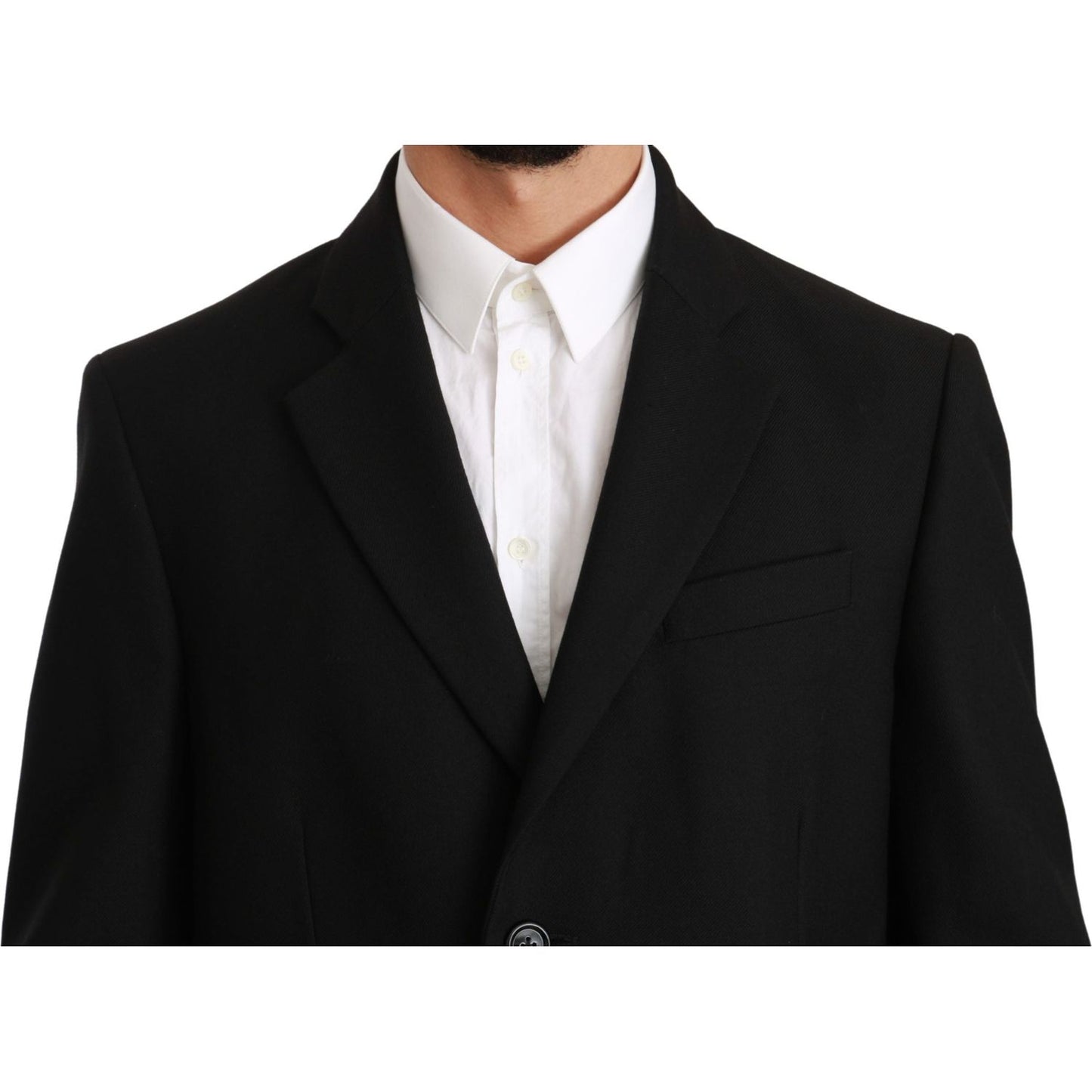 Dolce & Gabbana Elegant Black Wool Formal Blazer Blazer Jacket Dolce & Gabbana