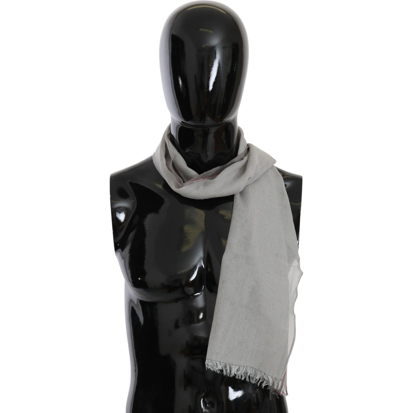 Costume National Elegant Gray Cotton Men's Scarf Scarves Costume National