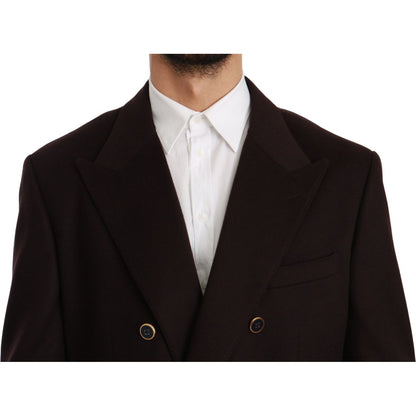Dolce & Gabbana Bordeaux Cashmere Coat TAORMINA Blazer
