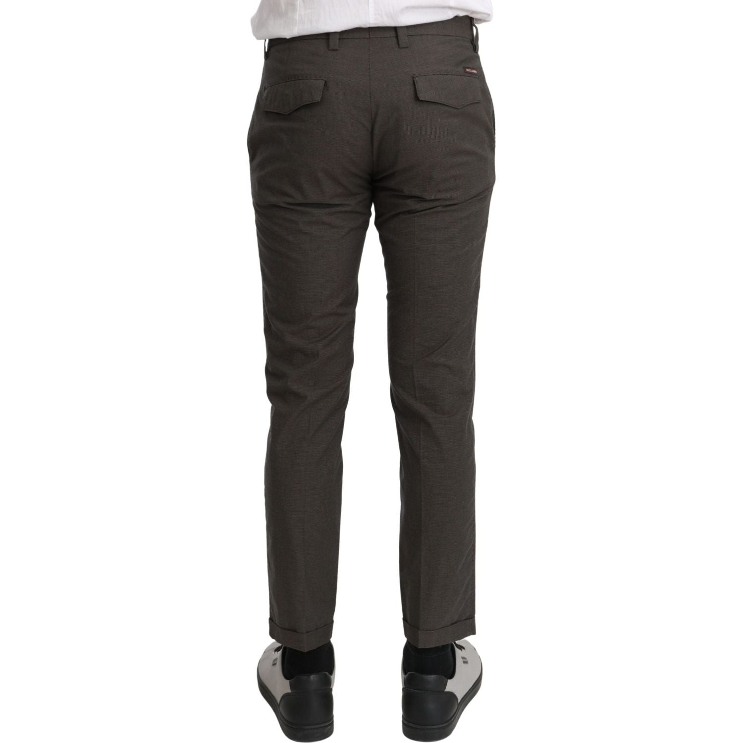 Dolce & Gabbana Brown Casual Mens Trouser 100% Cotton Pants