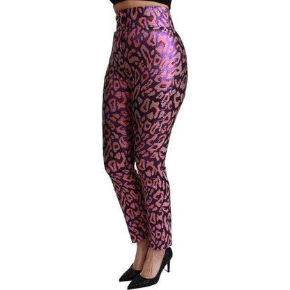Dolce & Gabbana Multicolor Patterned Cropped High Waist Pants 1728,67345645728,Clothing,Cropped Pants - Pants - Clothing,Dolce & Gabbana,IT40|S,Jeans & Pants - Women - Clothing,Material: 54% Polyester 46% Silk,Multicolor,New with tags,Pants - Clothing,Wom