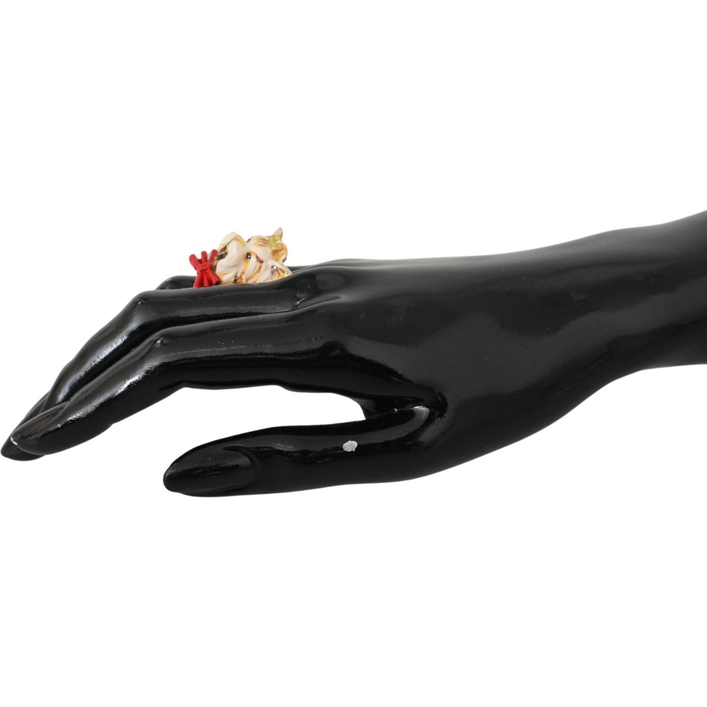 Dolce & Gabbana Chic Canine Gold-Tone Statement Ring Dolce & Gabbana