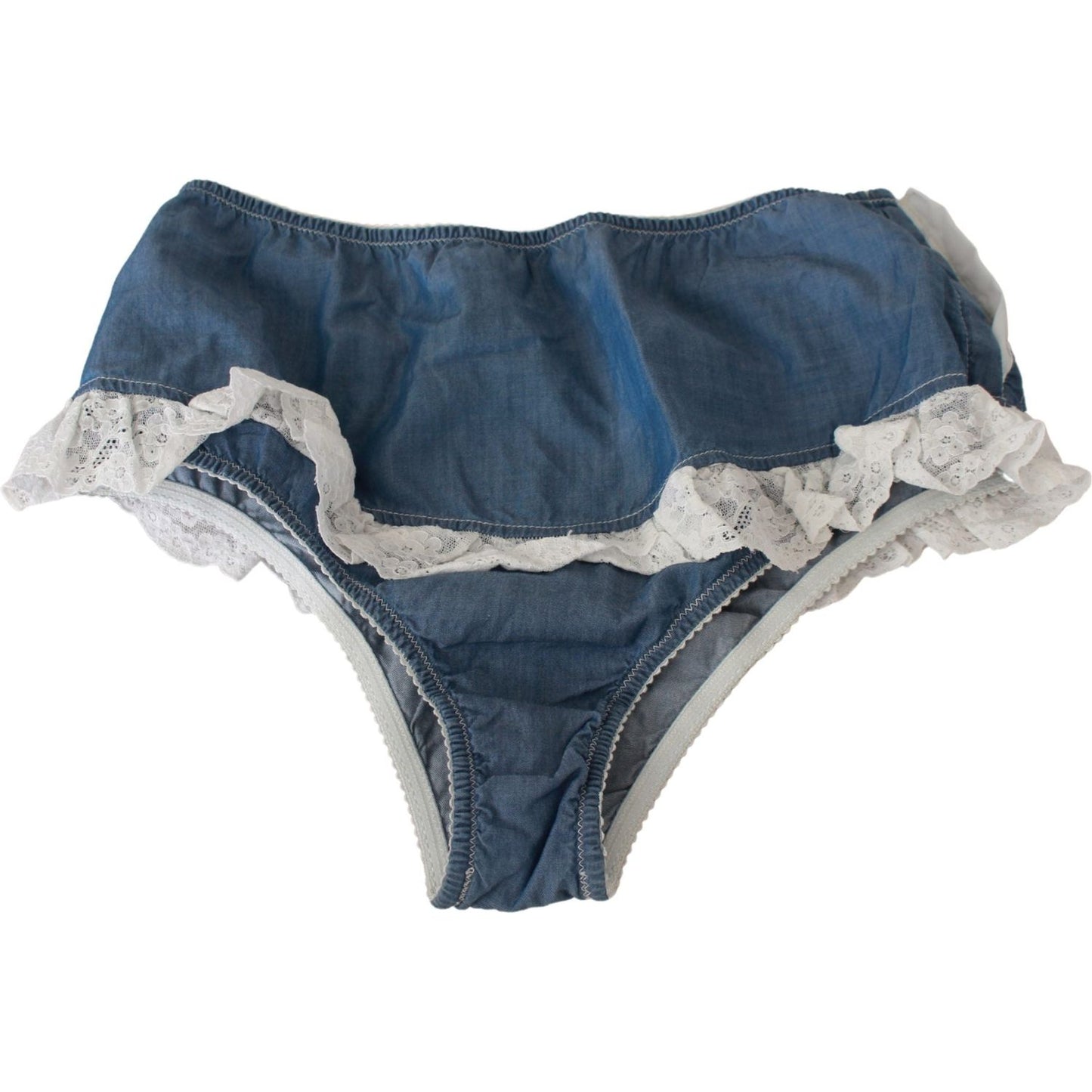 Ermanno Scervino Chic Denim Blue Cotton Bottoms Ermanno Scervino