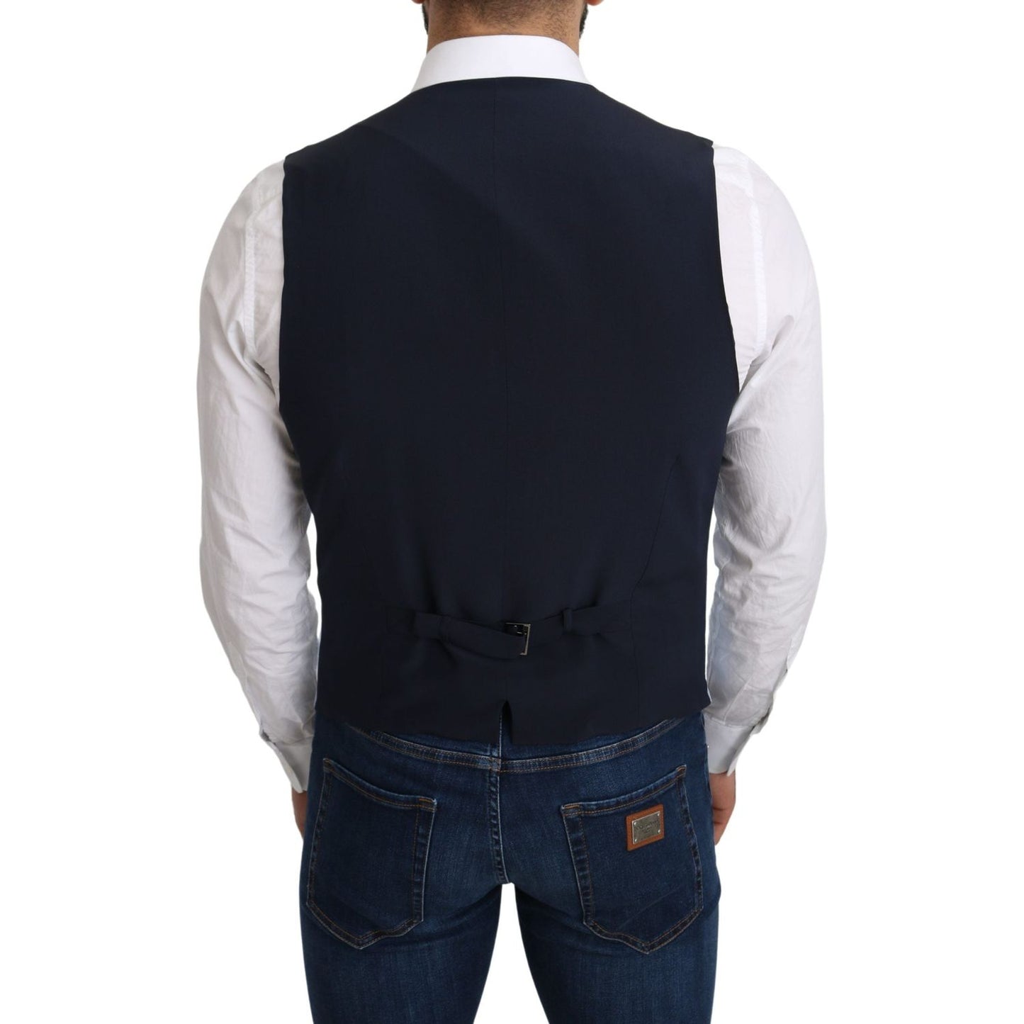 Dolce & Gabbana Elegant Azure Men's Formal Vest Dolce & Gabbana