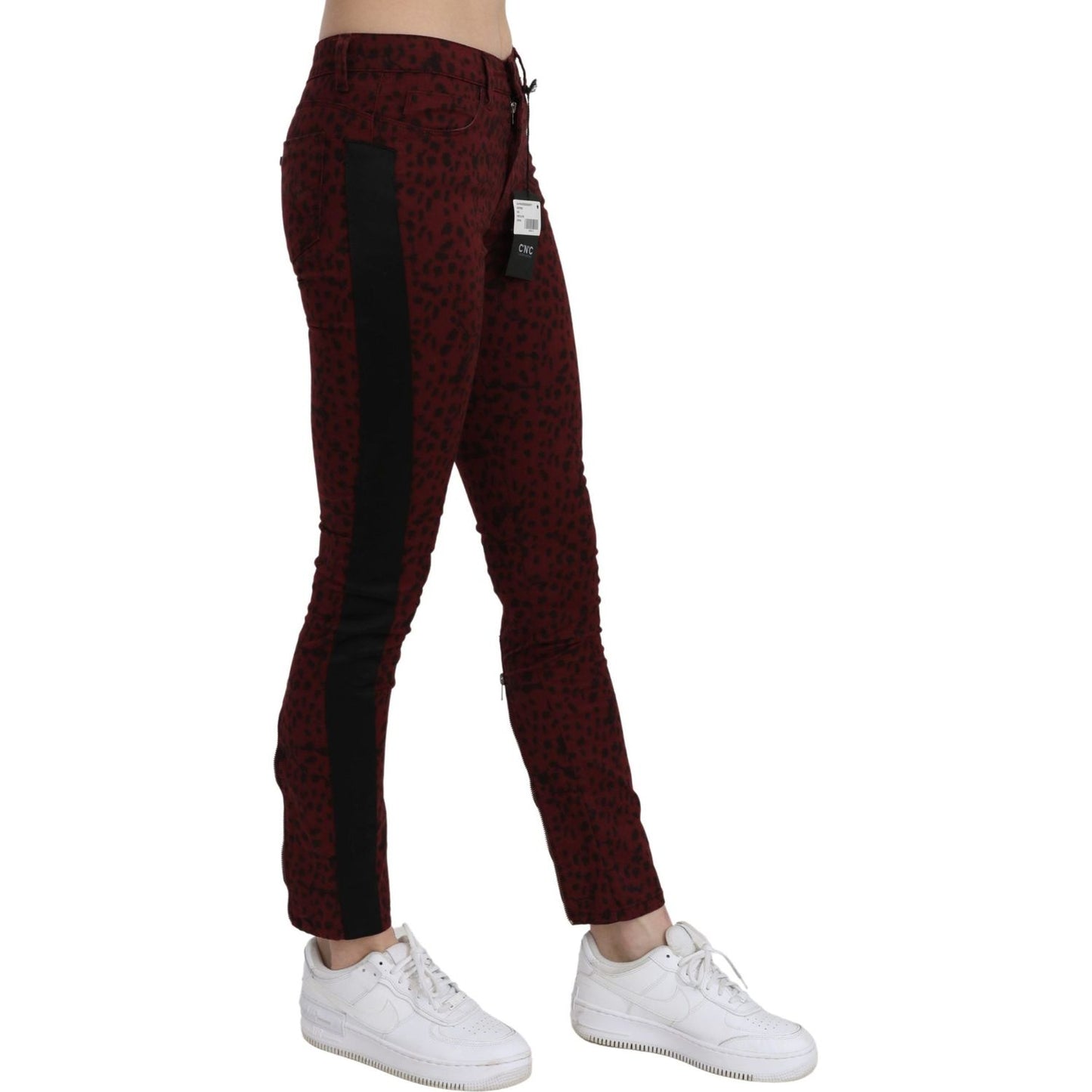 Costume National Bordeaux Slim Fit Designer Jeans Costume National