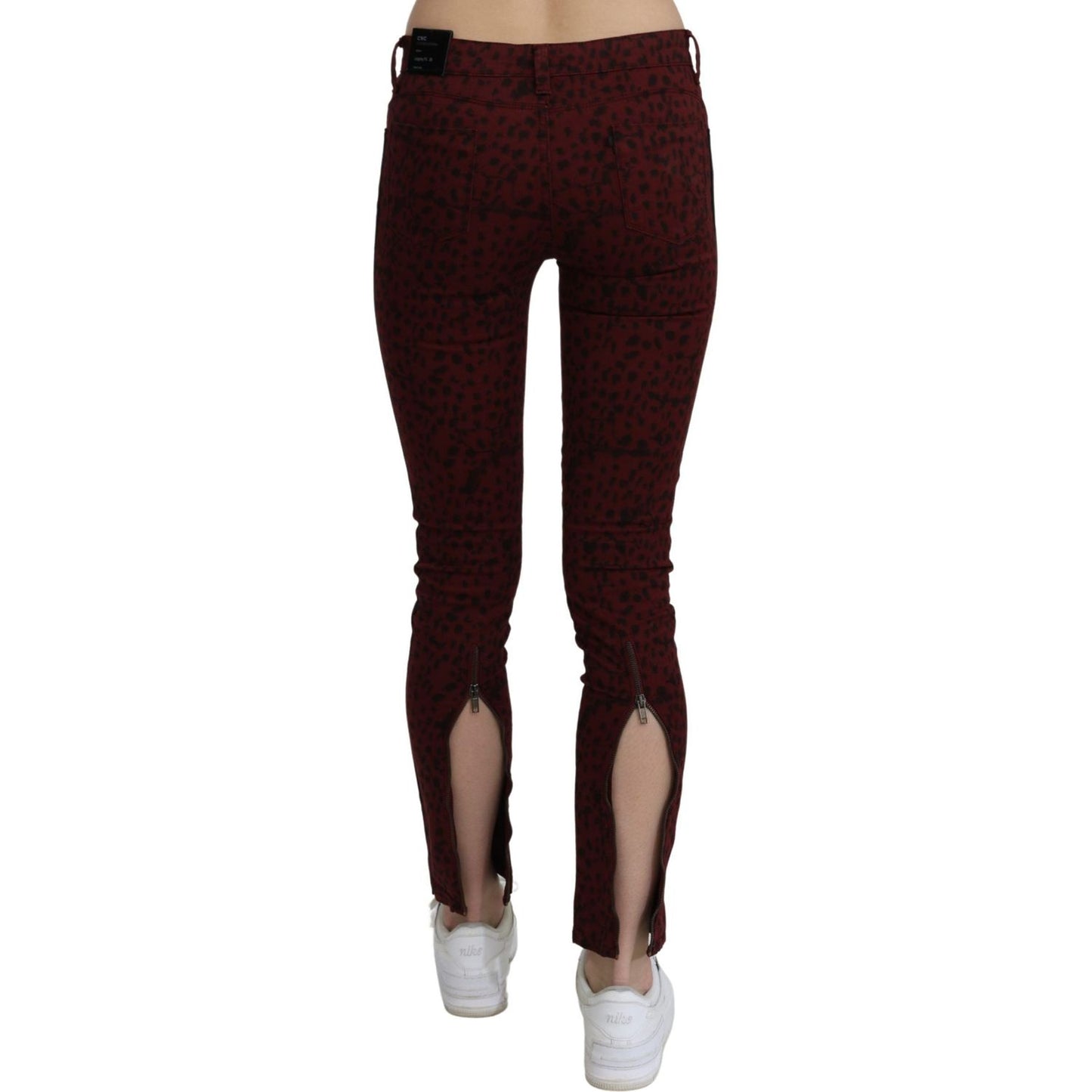 Costume National Bordeaux Slim Fit Designer Jeans Costume National