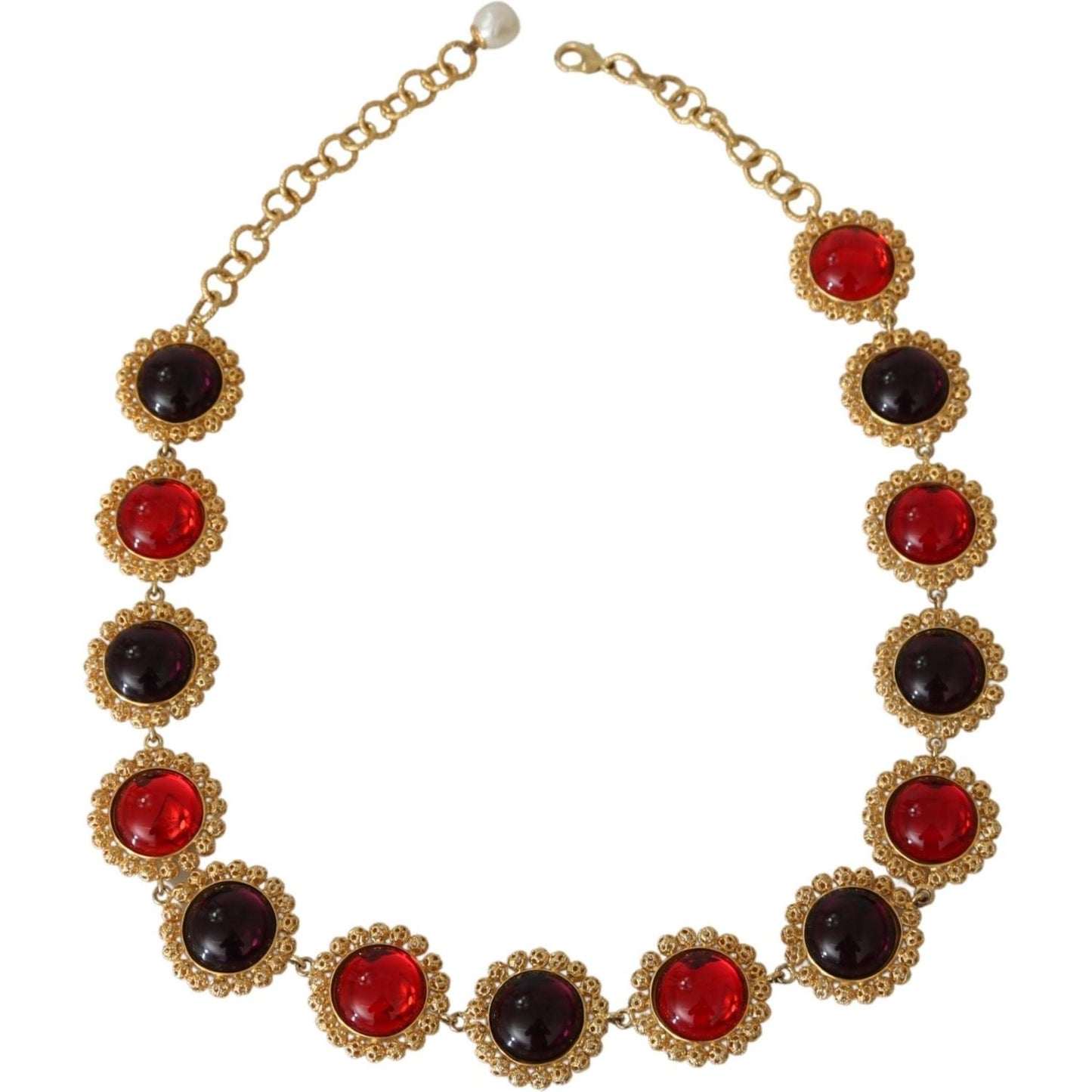 Dolce & Gabbana Elegant Crystal Charm Statement Necklace Necklace Dolce & Gabbana