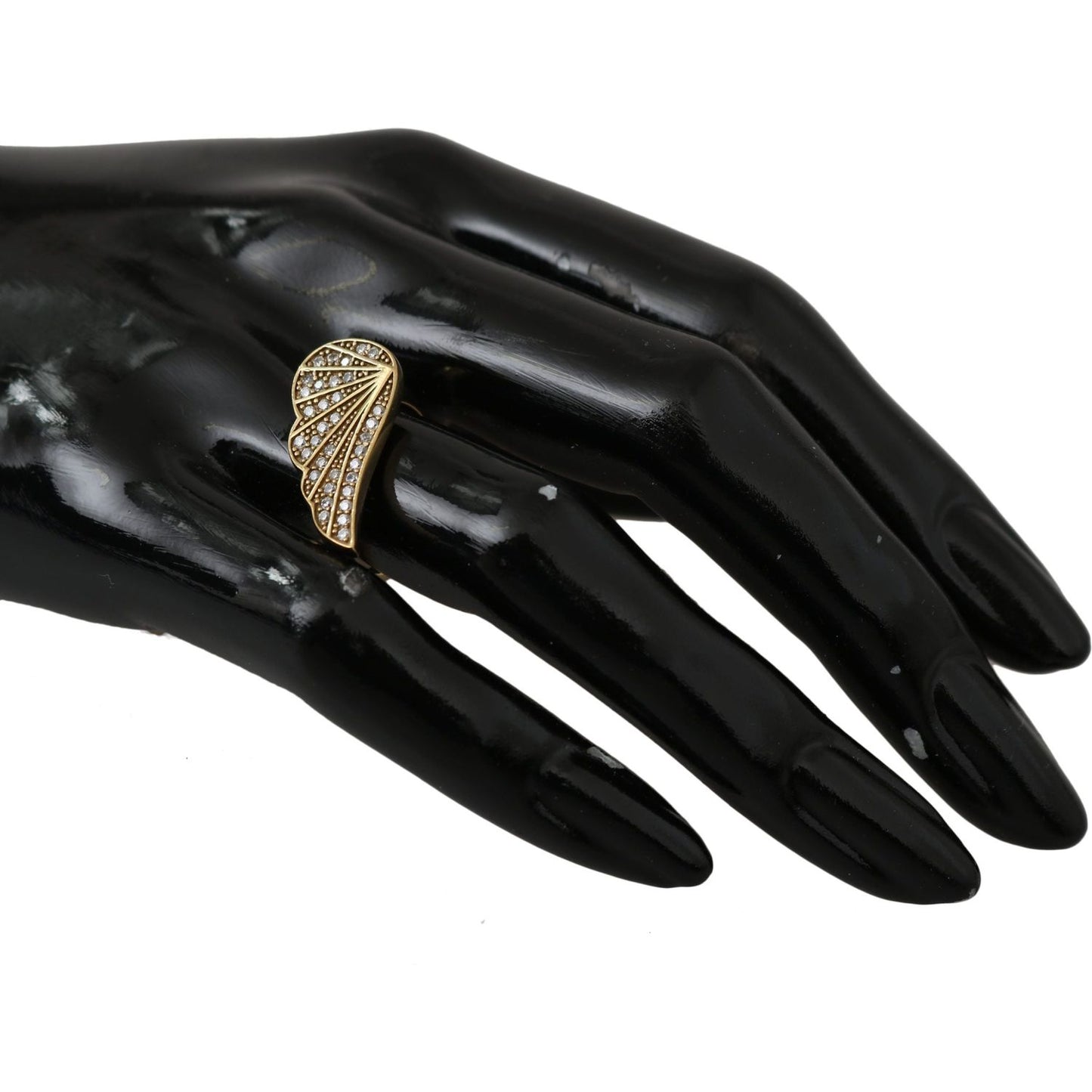 Nialaya Elegant Gold-Crystal Embellished Ring Ring Nialaya