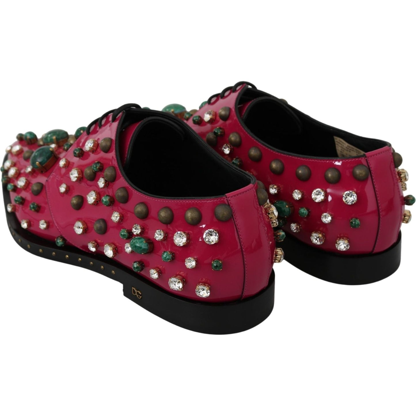 Dolce & Gabbana Fuchsia Pink Crystal Patent Flats Dolce & Gabbana