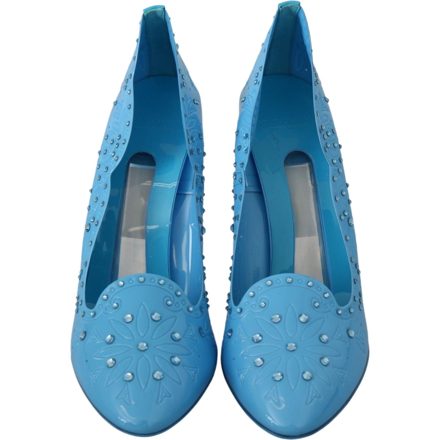 Dolce & Gabbana Crystal Embellished Blue Cinderella Pumps Dolce & Gabbana