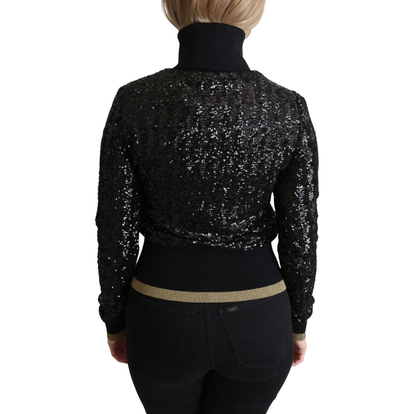 Dolce & Gabbana Elegant Sequined Turtleneck Sweater Dolce & Gabbana