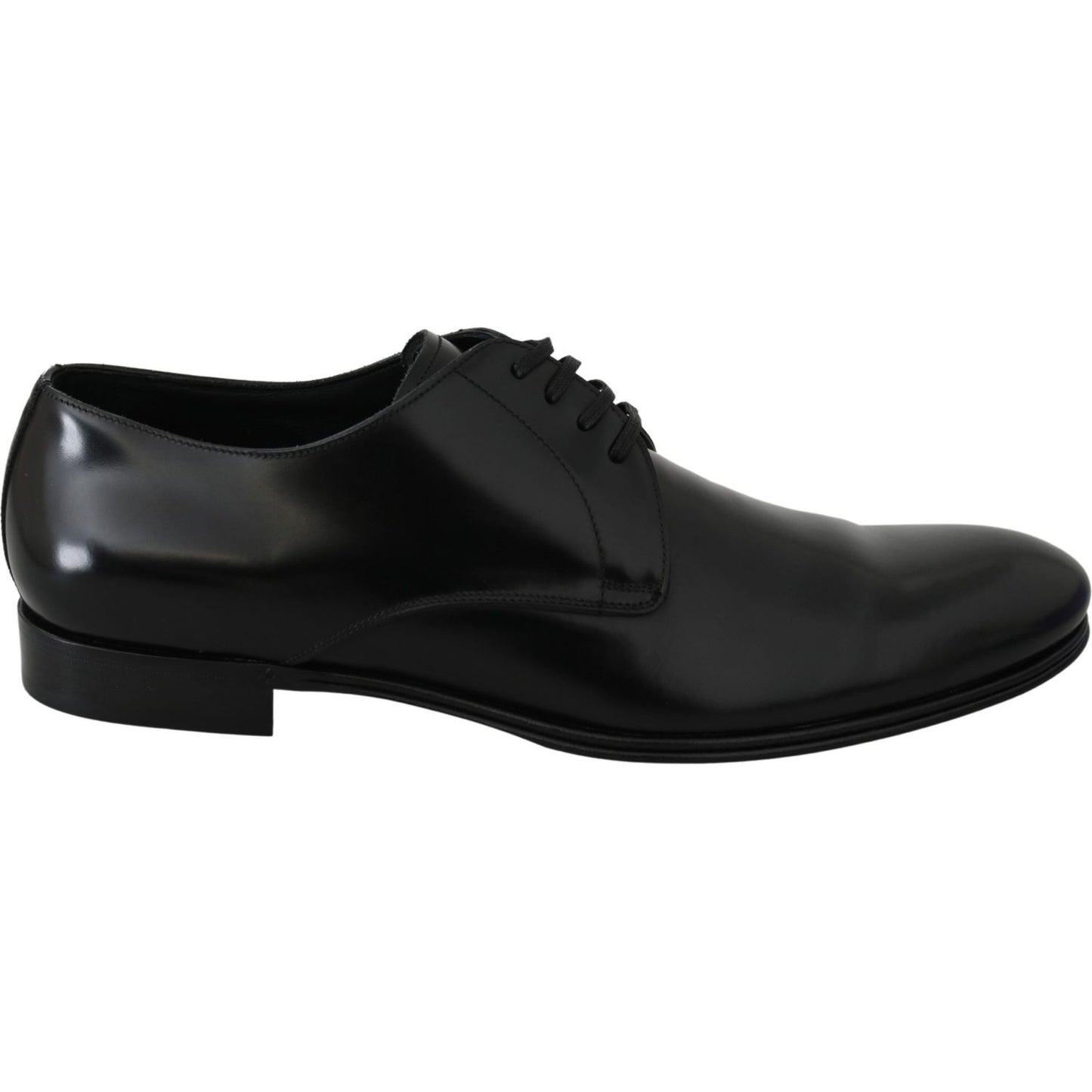 Dolce & Gabbana Elegant Black Leather Derby Shoes Dolce & Gabbana