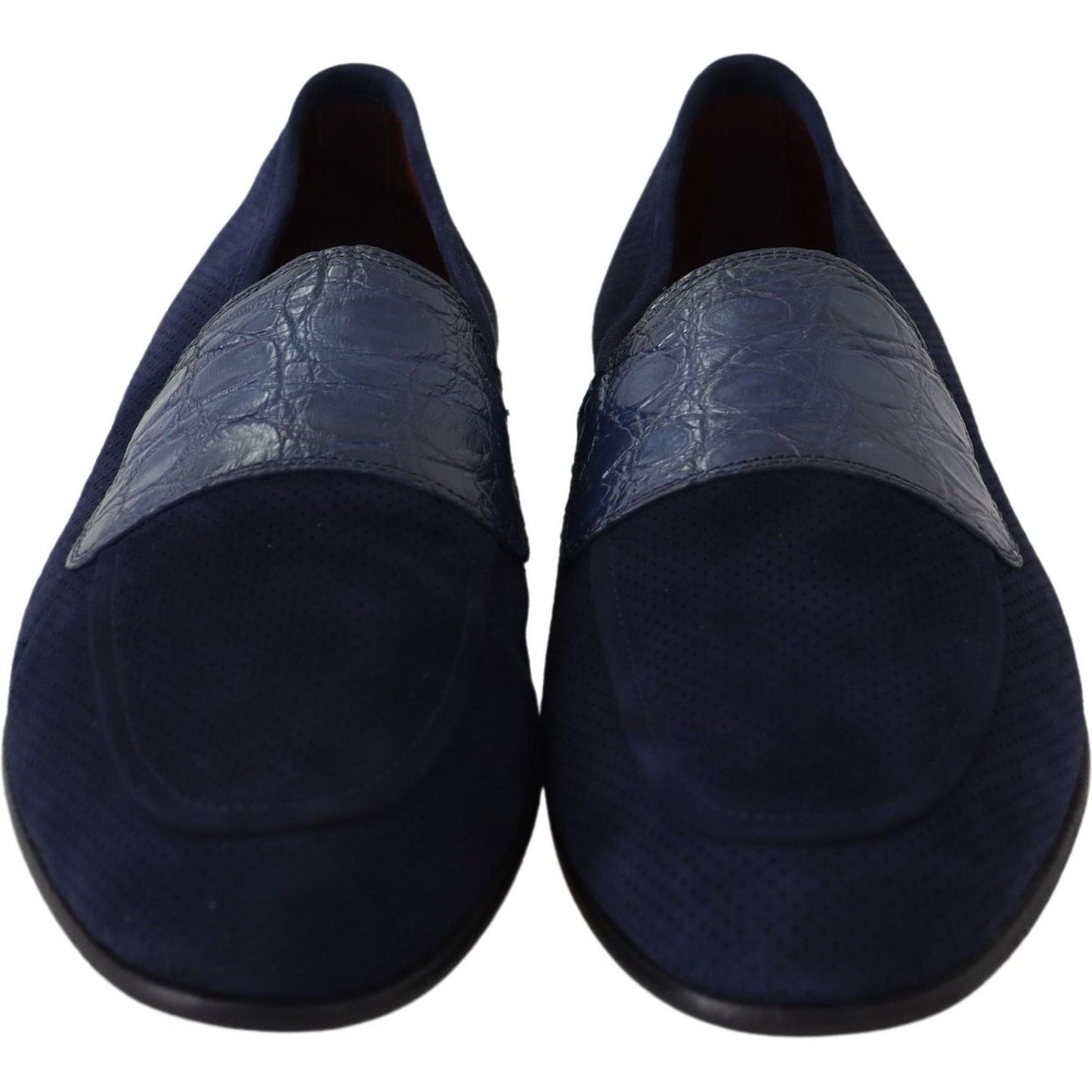 Dolce & Gabbana Elegant Blue Suede Leather Loafers Dolce & Gabbana