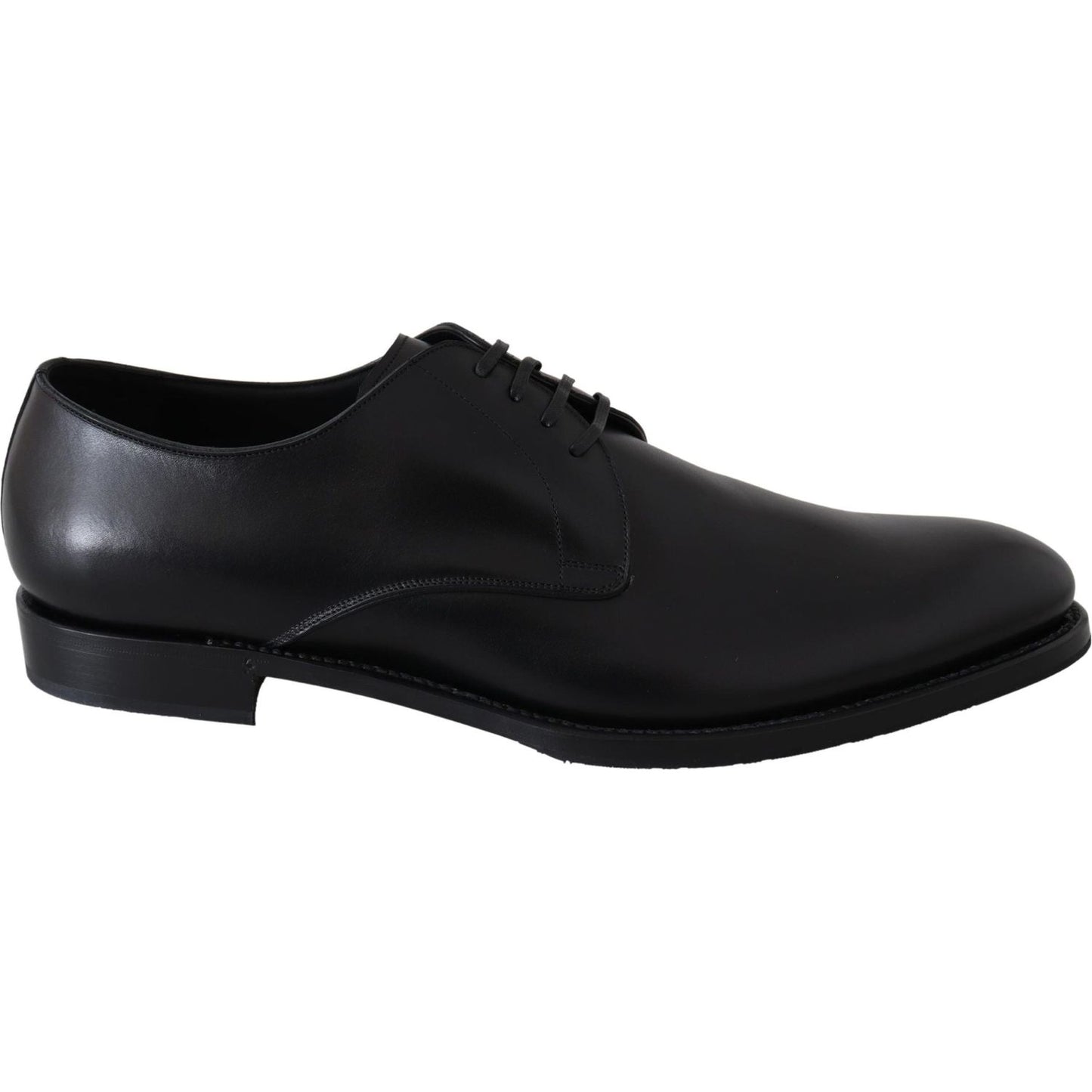 Dolce & Gabbana Elegant Black Leather Derby Dress Shoes Dress Shoes Dolce & Gabbana