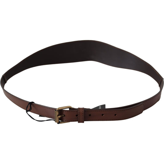 PLEIN SUD Chic Dark Brown Leather Fashion Belt Belt PLEIN SUD