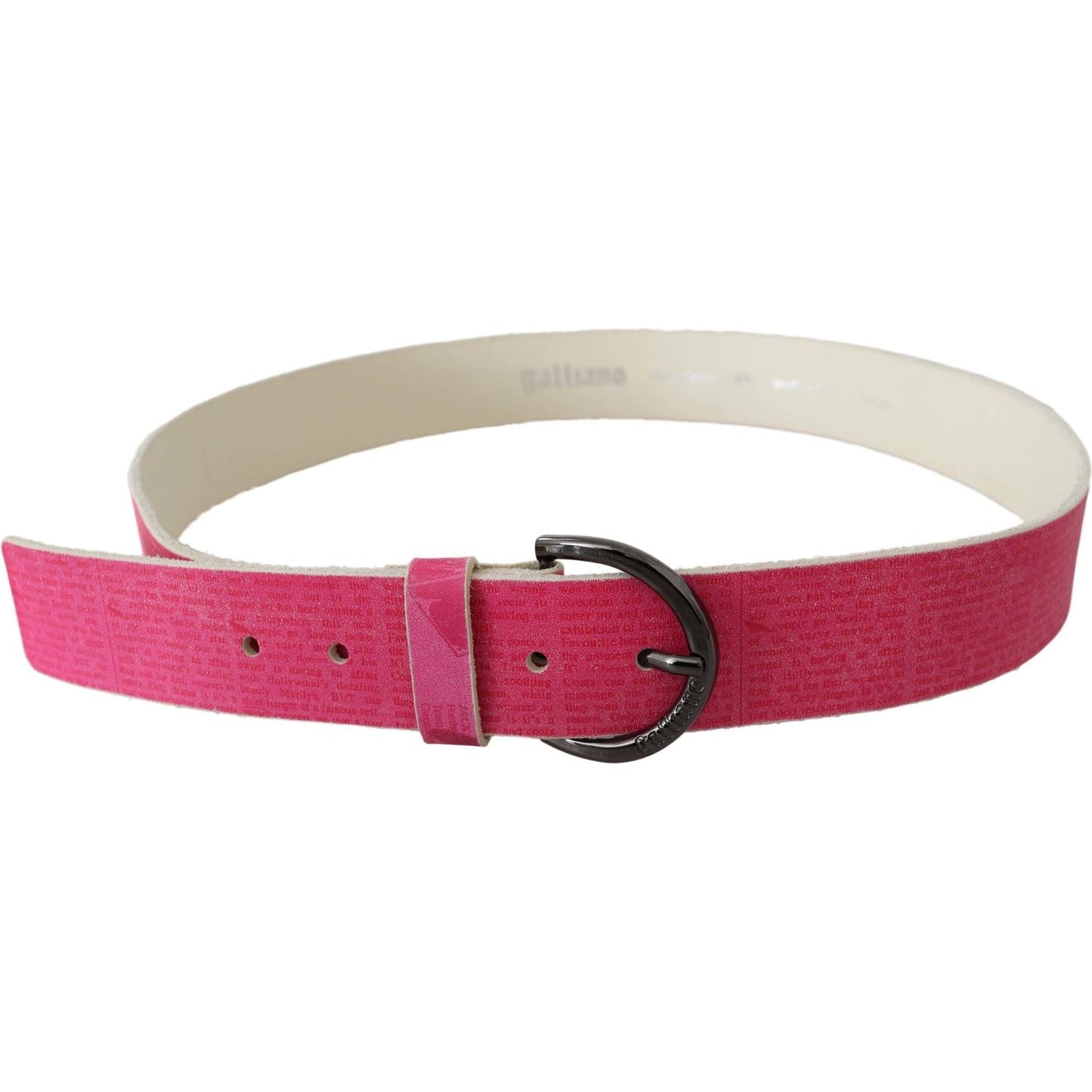 John Galliano Elegant Pink Leather Fashion Belt Belt John Galliano