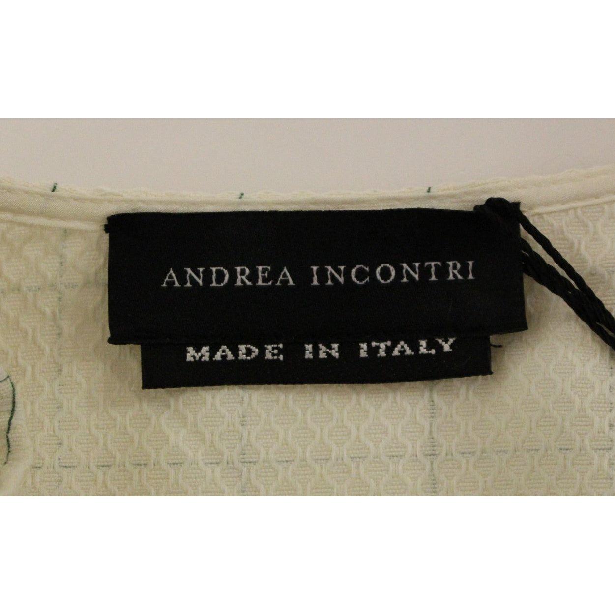 Andrea Incontri Chic White Sleeveless Cotton Shirt Top Andrea Incontri