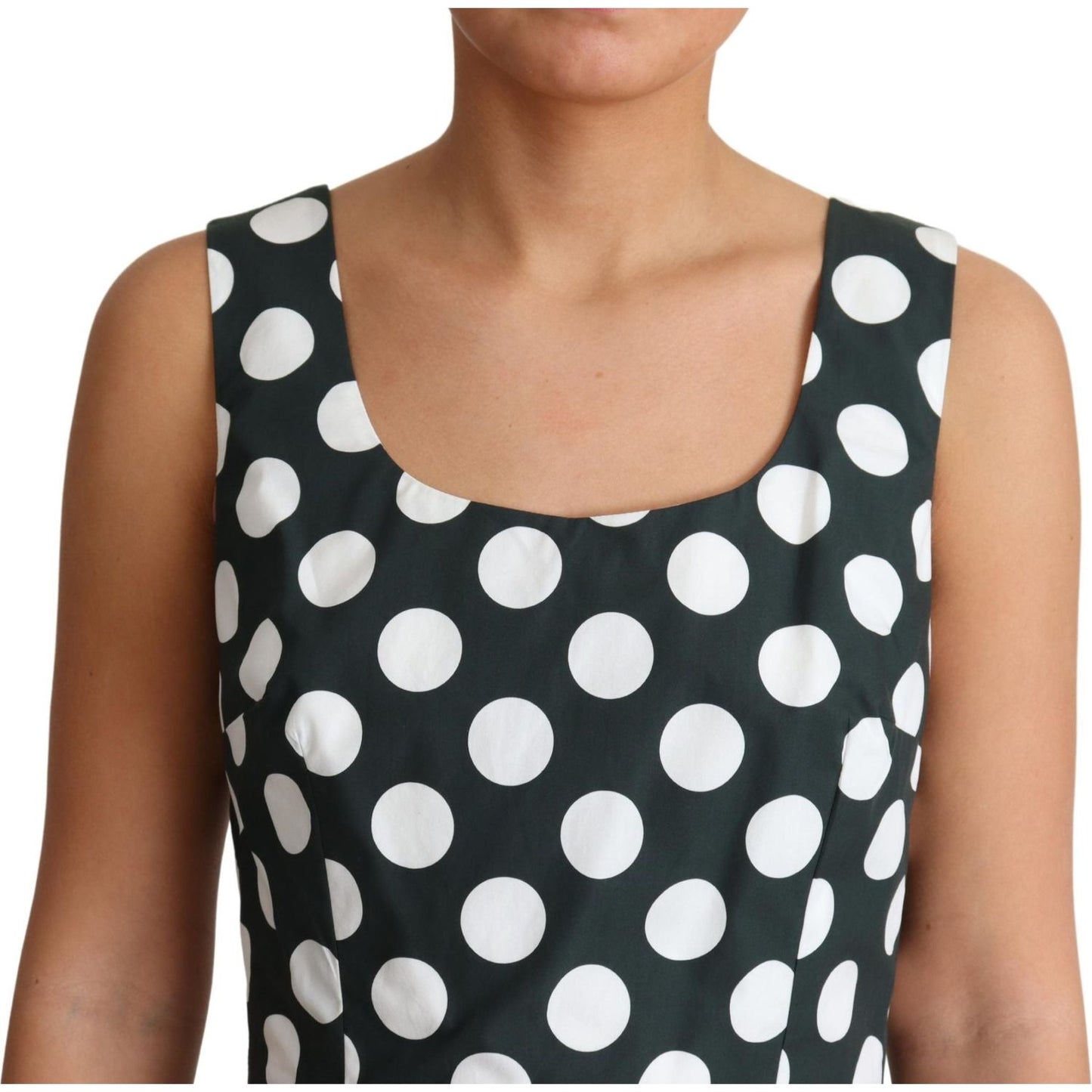 Dolce & Gabbana Chic Polka Dot A-line Sleeveless Dress Dolce & Gabbana