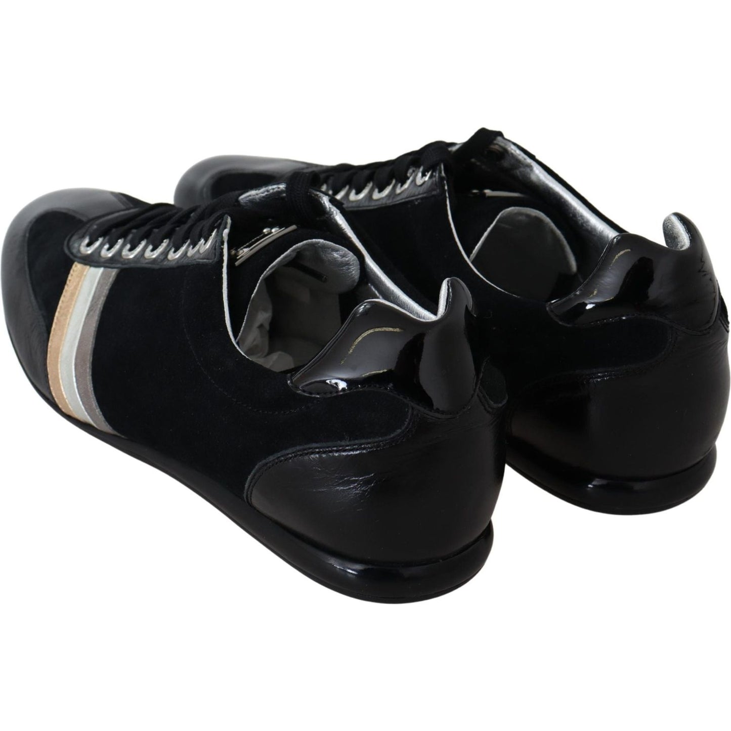 Dolce & Gabbana Elegant Black Leather Sport Sneakers Dolce & Gabbana