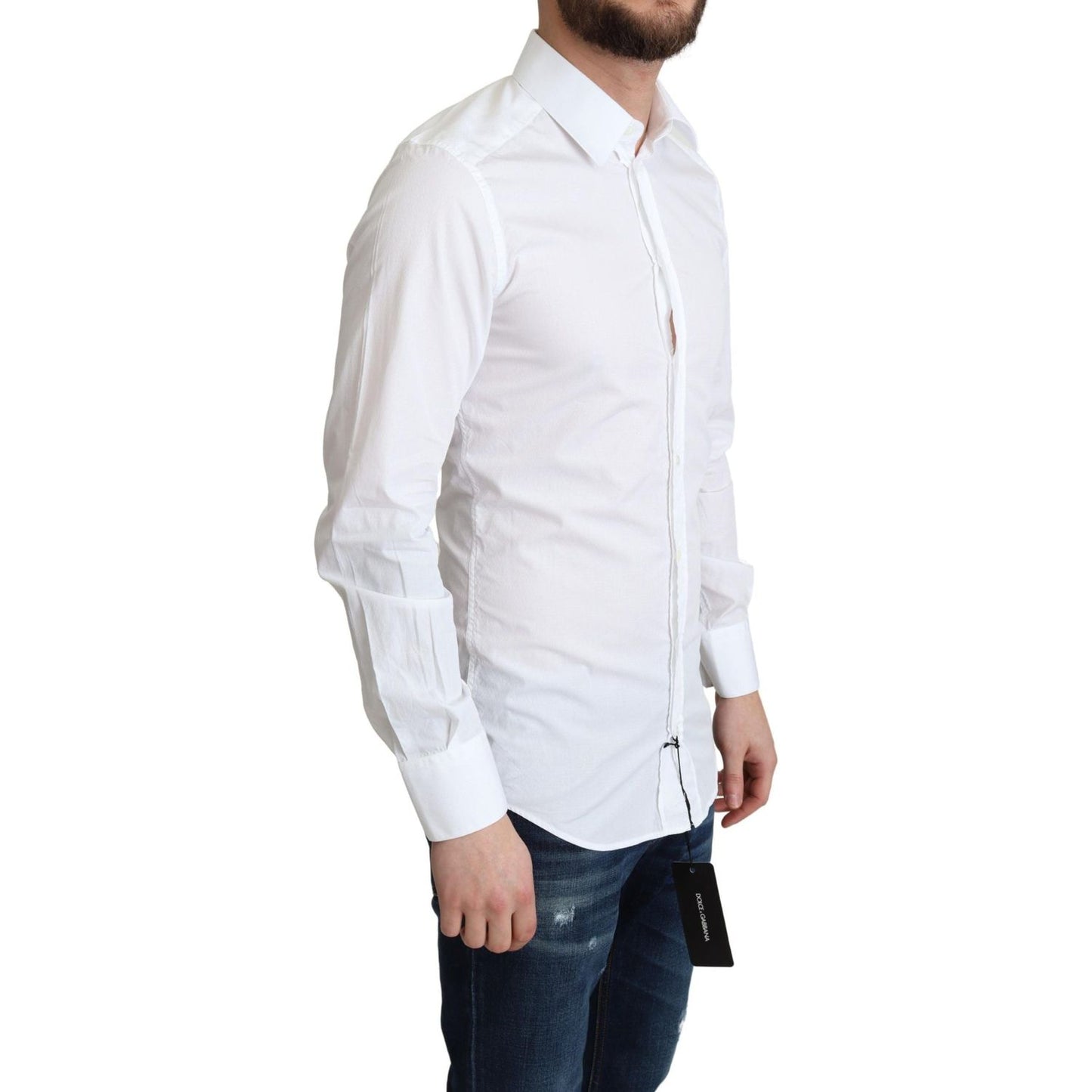 Dolce & Gabbana Elegant White Cotton Dress Shirt Dolce & Gabbana