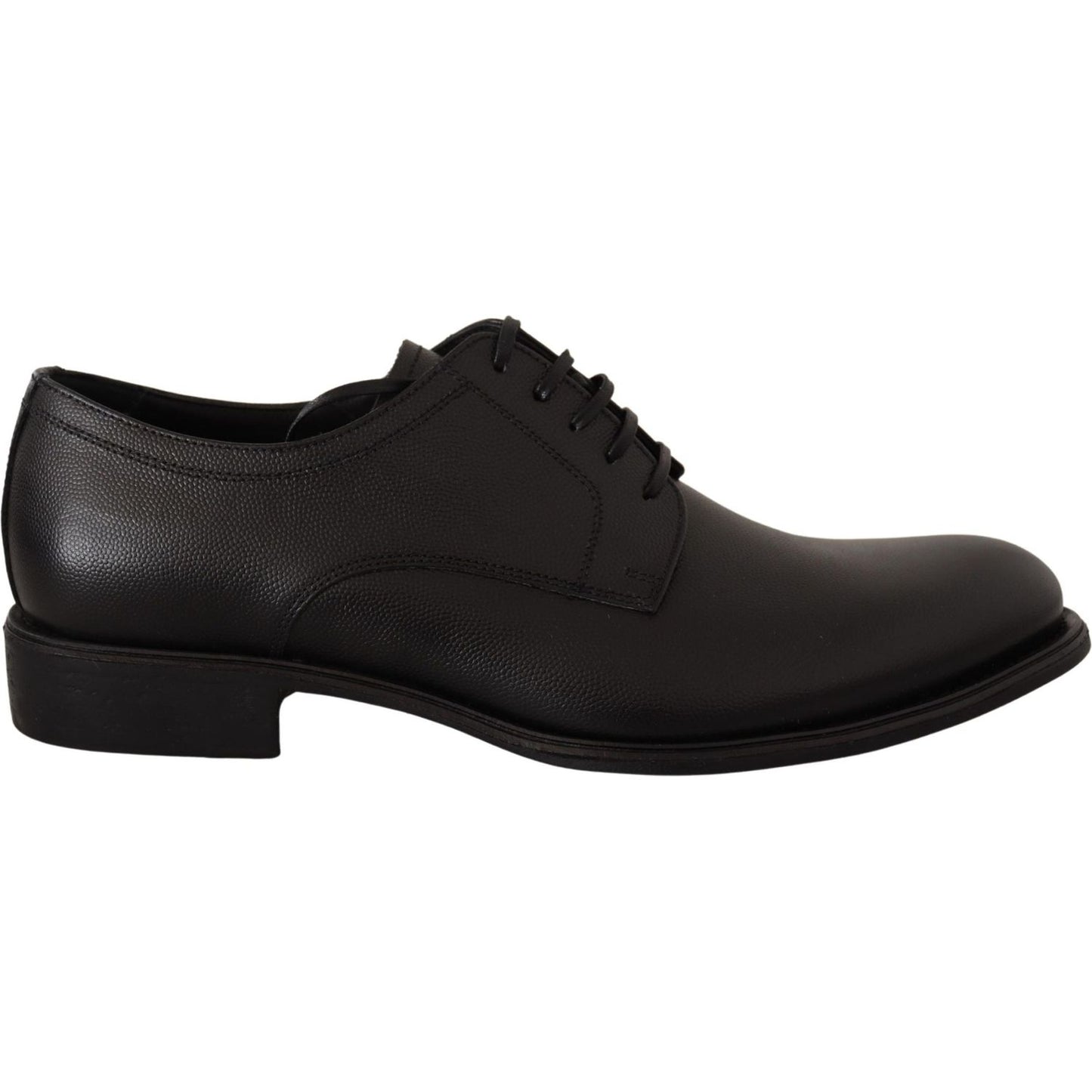 Dolce & Gabbana Elegant Black Leather Derby Shoes Dolce & Gabbana