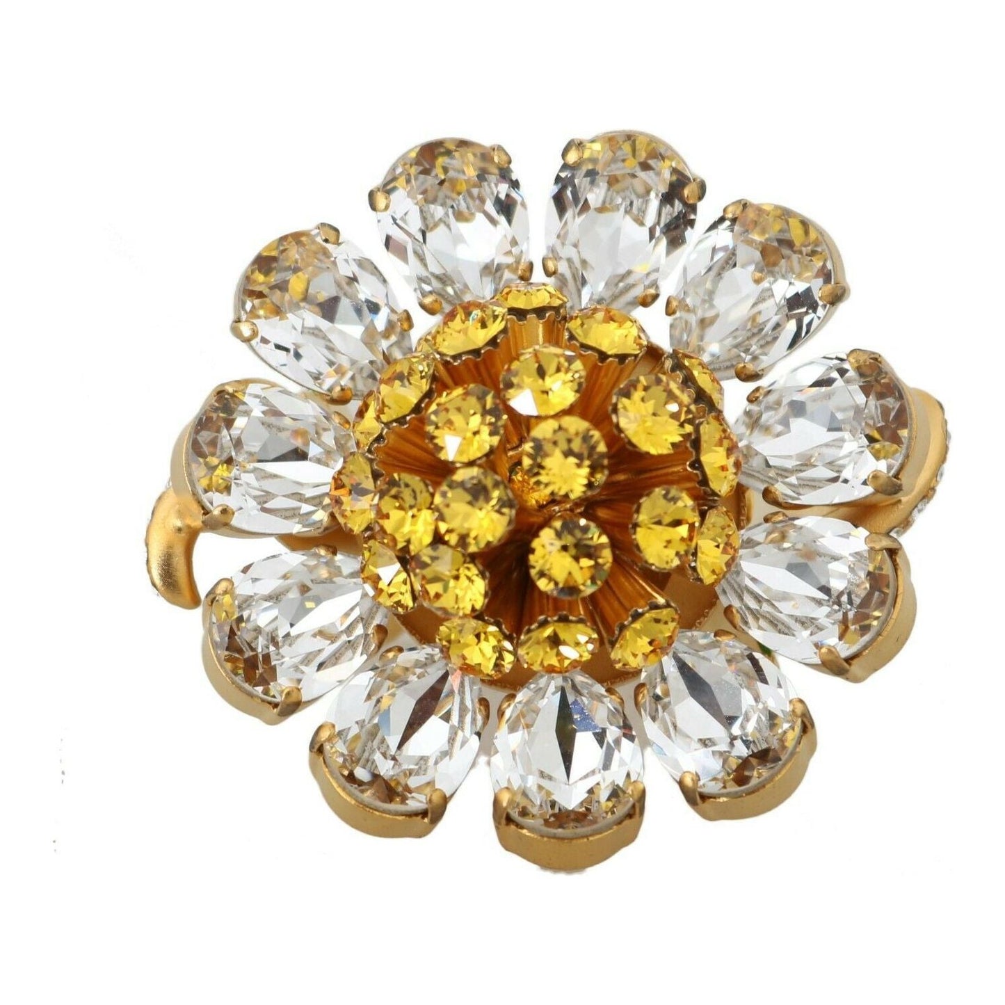 Dolce & Gabbana Crystal Flower Statement Ring Size US 7.5 Dolce & Gabbana