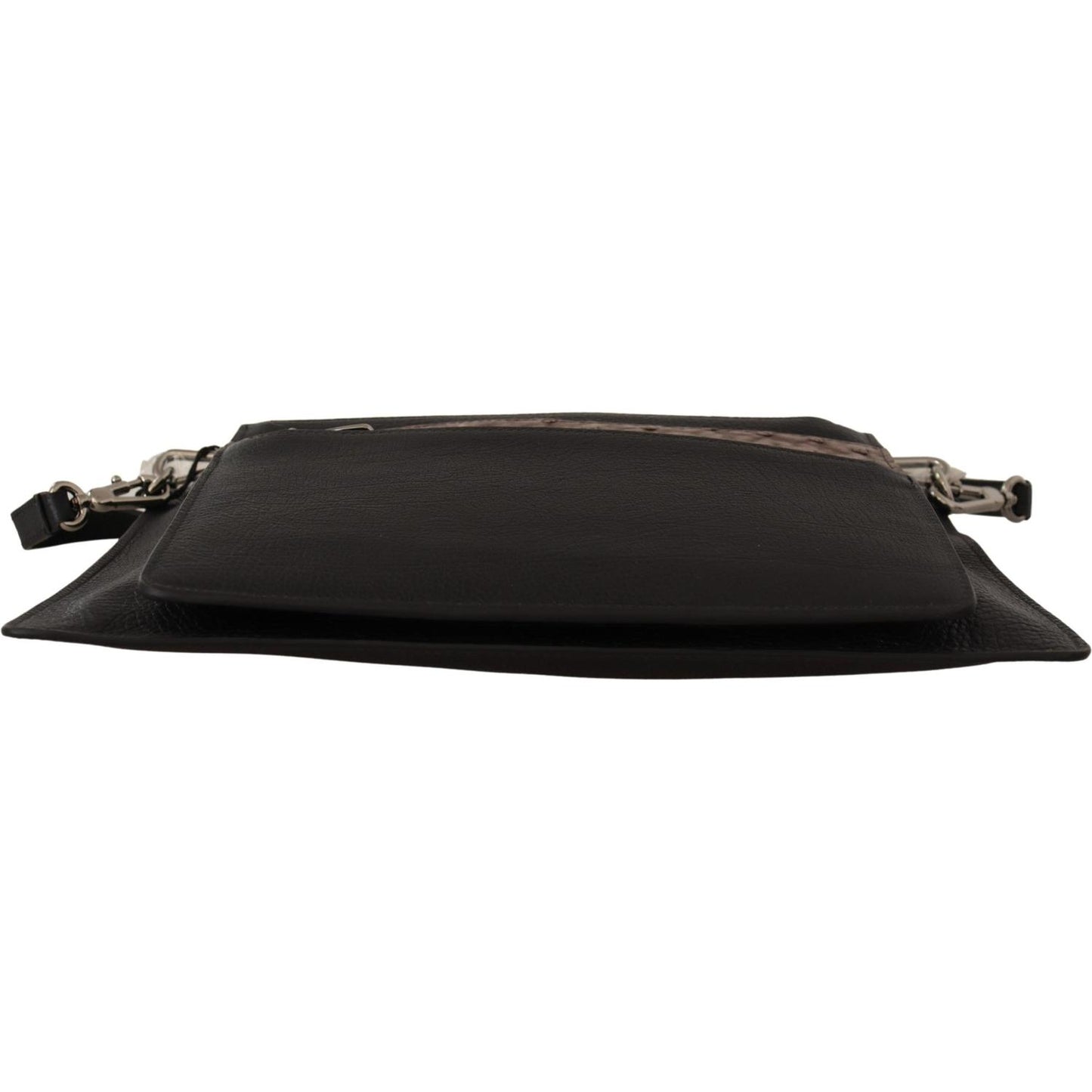 Dolce & Gabbana Elegant Black Leather Sling Shoulder Bag Dolce & Gabbana