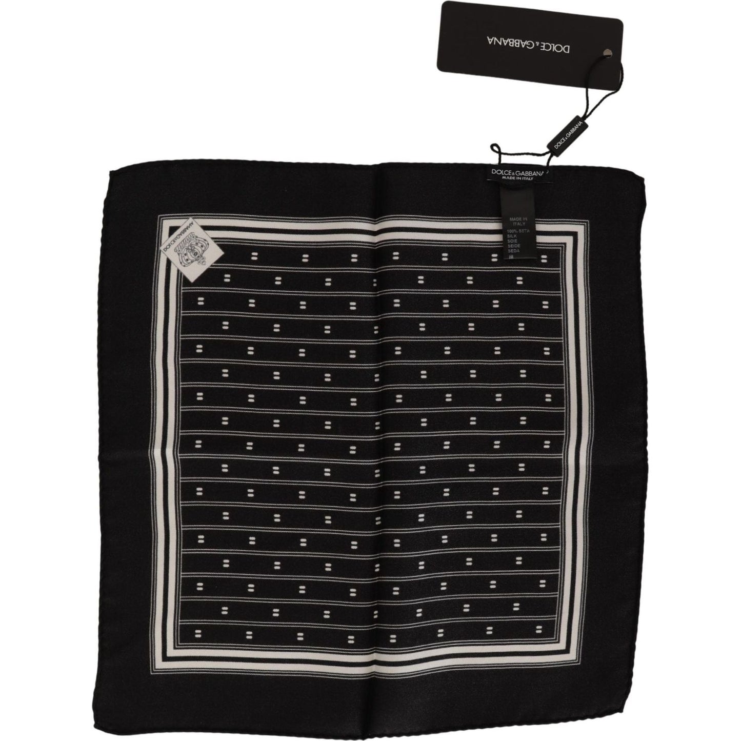 Dolce & Gabbana Elegant Silk Pocket Square Handkerchief Silk Scarves Dolce & Gabbana