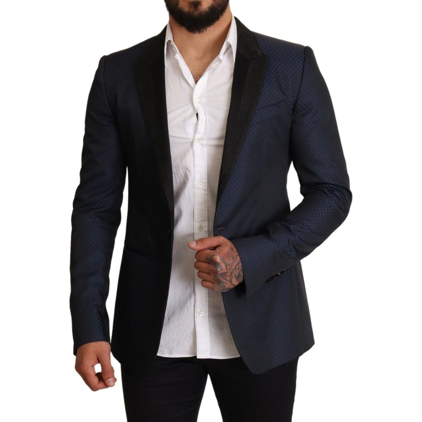 Dolce & Gabbana Elegant Blue Slim Fit Martini Blazer Dolce & Gabbana