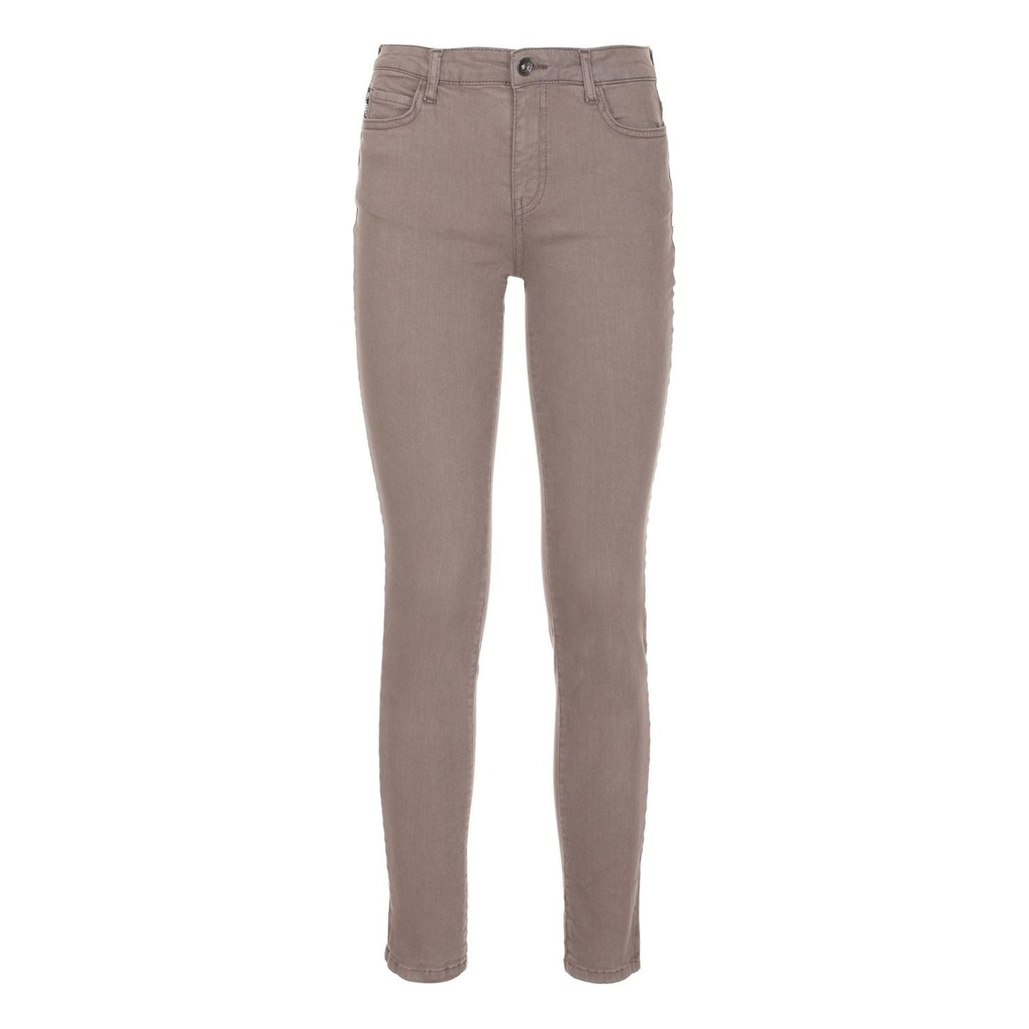 Imperfect Impeccable Gray Cotton Stretch Pants Jeans & Pants Imperfect