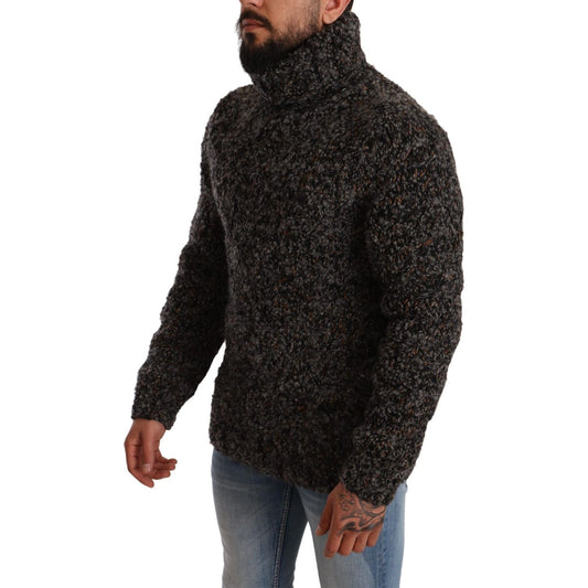 Dolce & Gabbana Elegant Speckled Turtleneck Wool-Blend Sweater Dolce & Gabbana