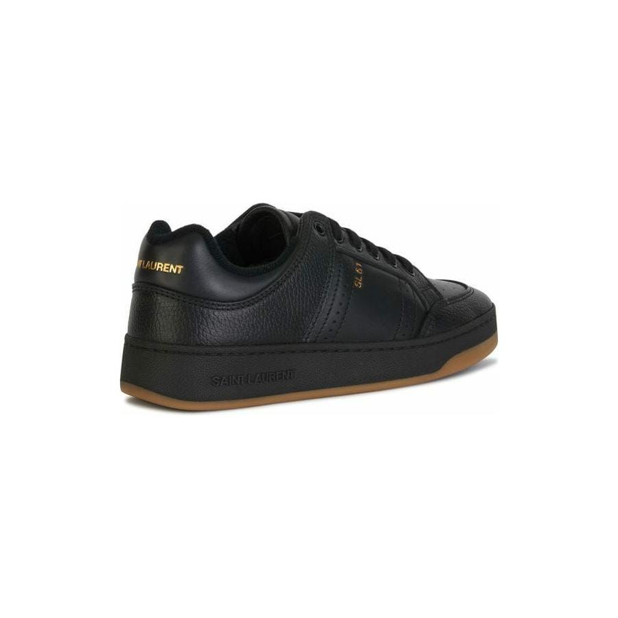 Saint Laurent Elegant Black Low-Top Leather Sneakers MAN SNEAKERS Saint Laurent