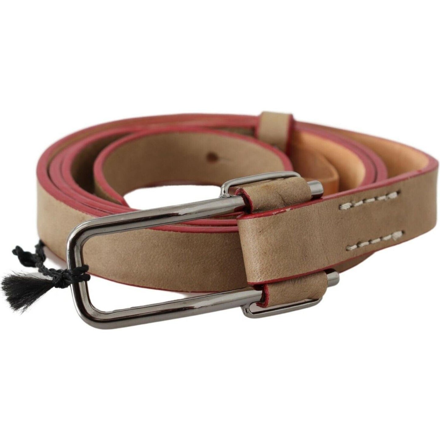 Costume National Beige Leather Fashion Belt WOMAN BELTS Costume National