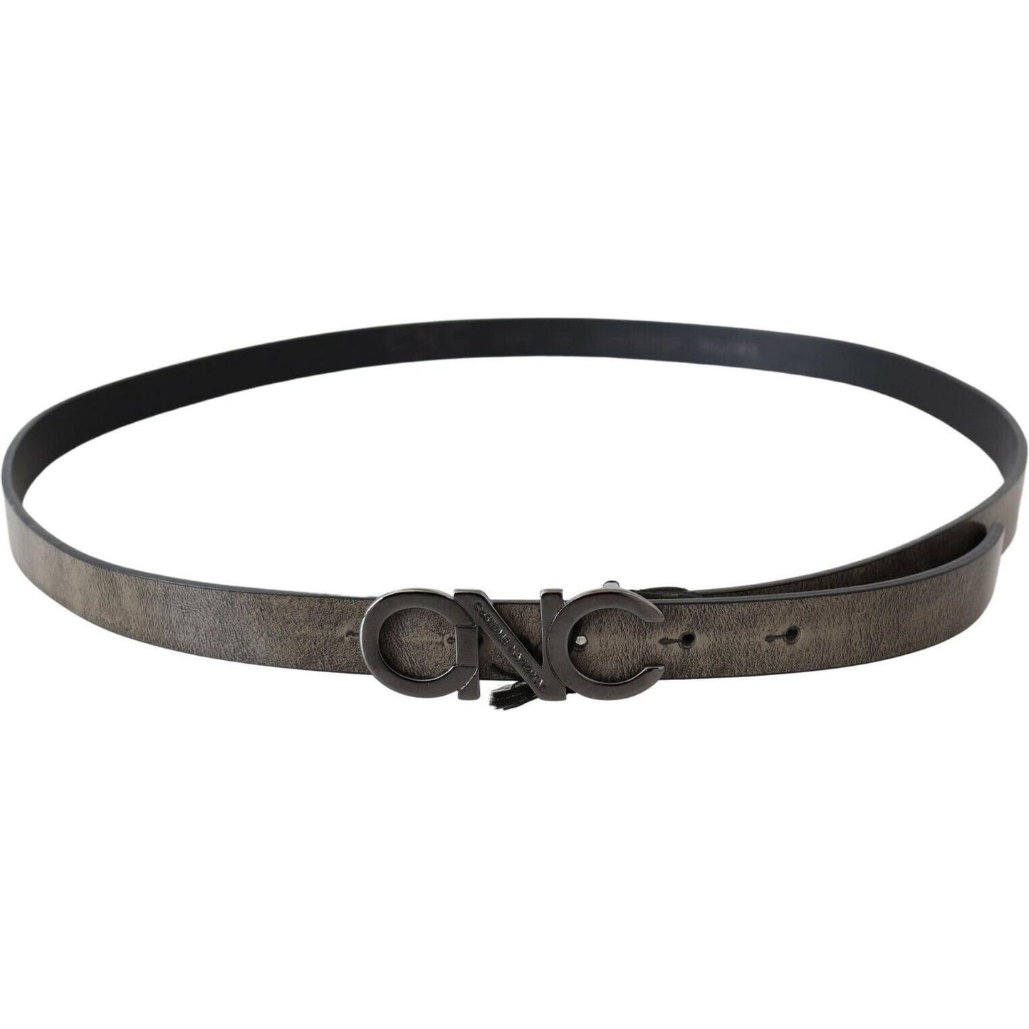 Costume National Elegant Dark Brown Leather Belt Costume National