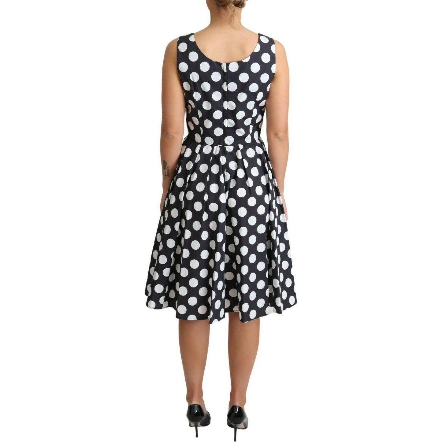 Dolce & Gabbana Polka Dot Sleeveless A-Line Dress WOMAN DRESSES Dolce & Gabbana