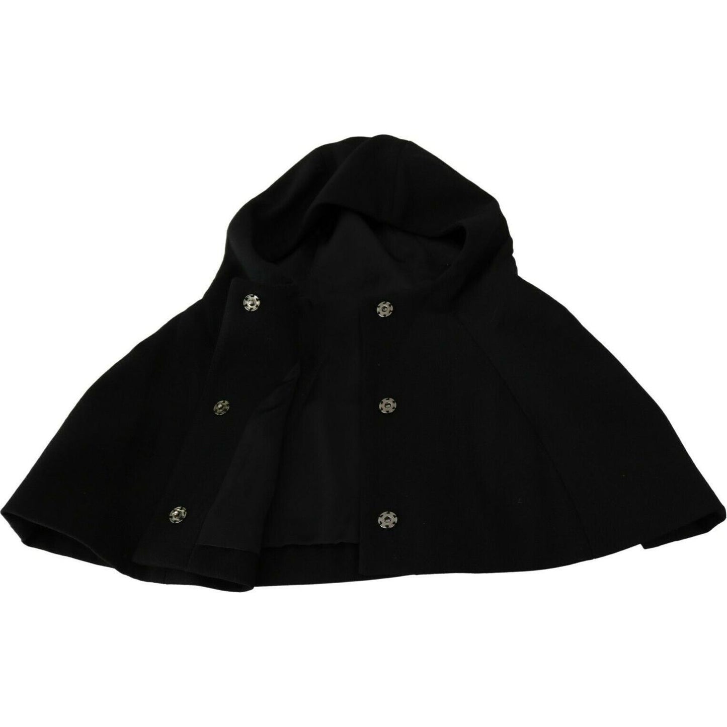 Dolce & Gabbana Elegant Black Hooded Scarf Wrap Hood Scarf Dolce & Gabbana