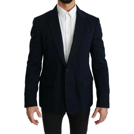 Dolce & Gabbana Elegant Slim Fit Dark Blue Men's Blazer Blazer Jacket Dolce & Gabbana