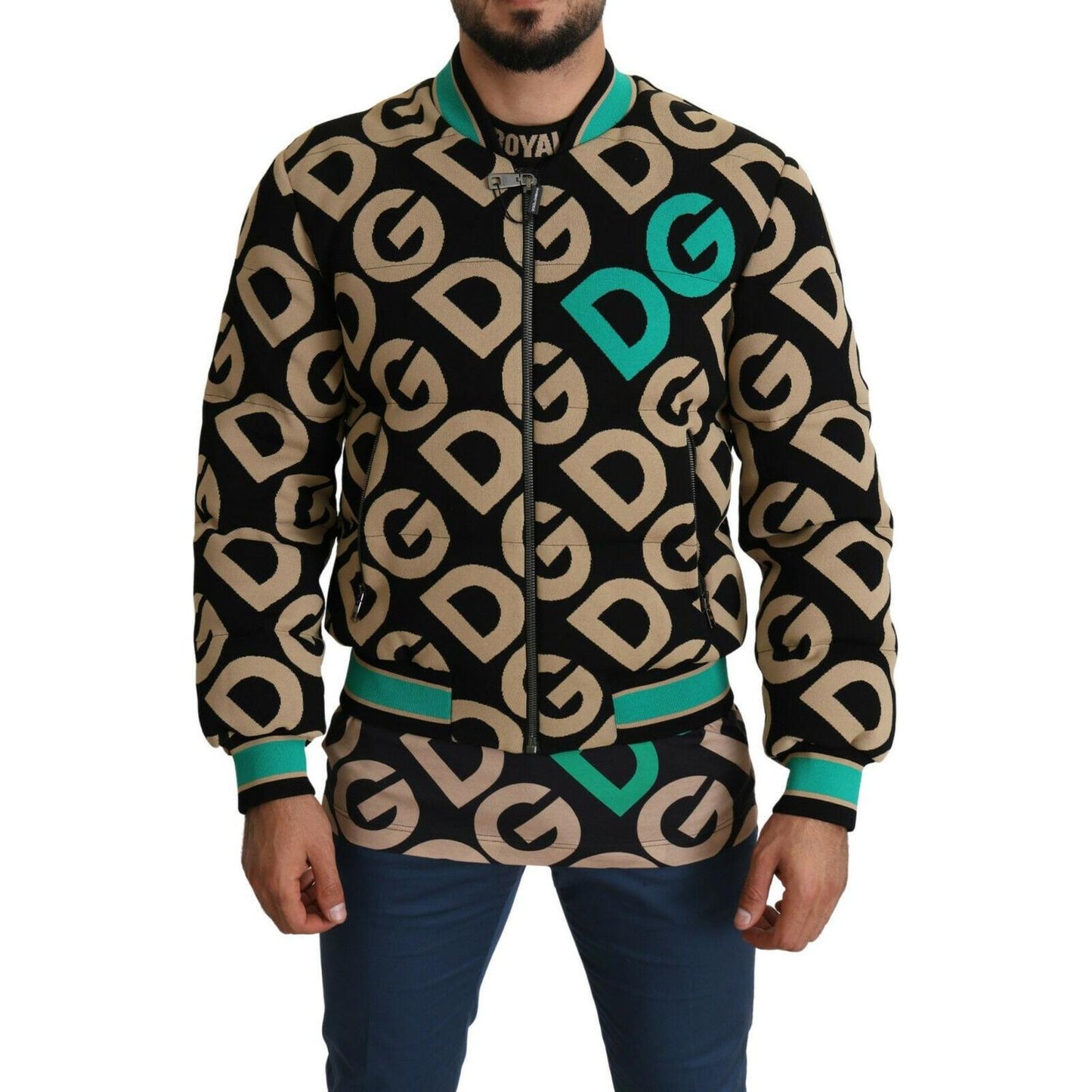 Dolce & Gabbana Iconic Printed Bomber Jacket – Exquisite Design Dolce & Gabbana