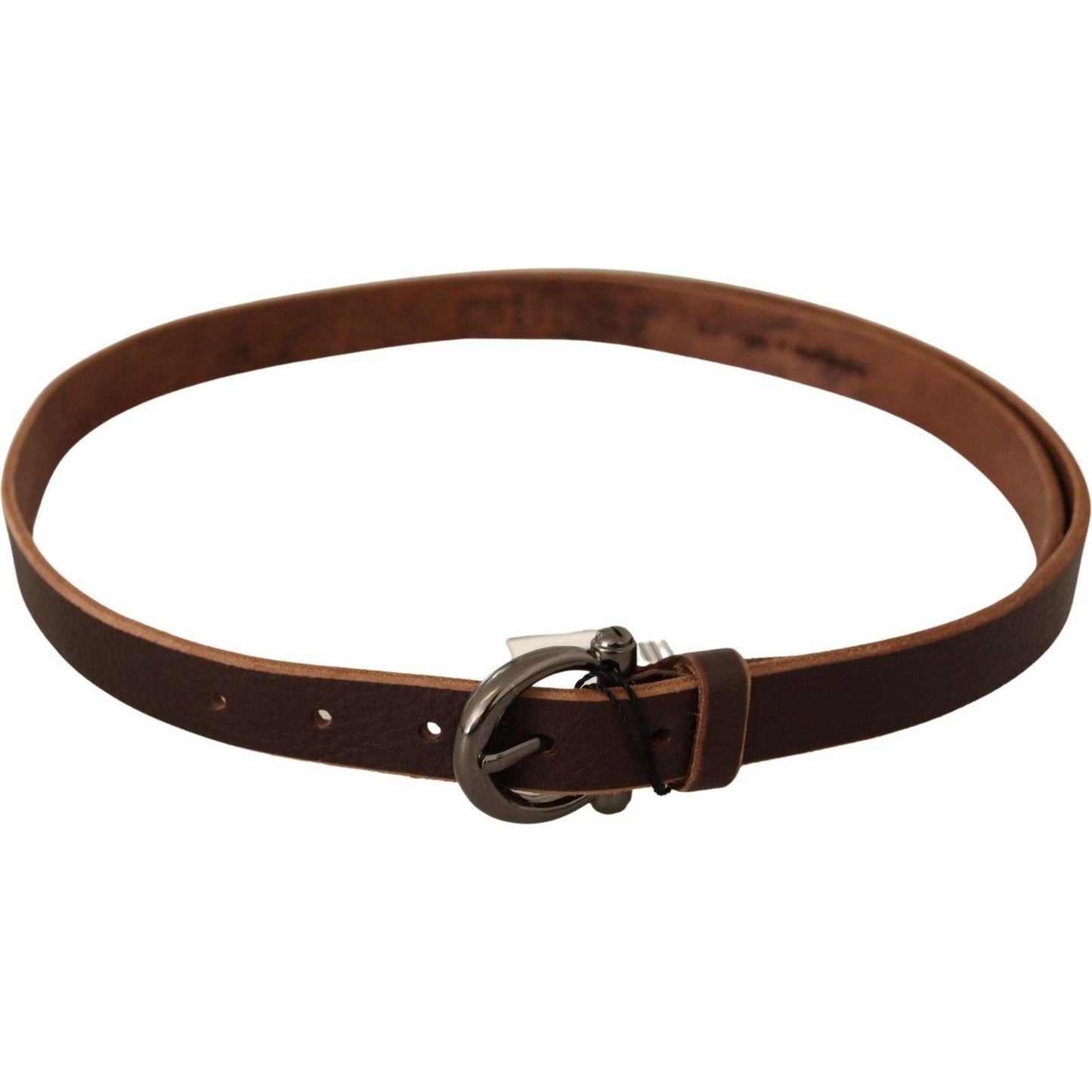 John Galliano Elegant Brown Leather Fashion Belt WOMAN BELTS John Galliano