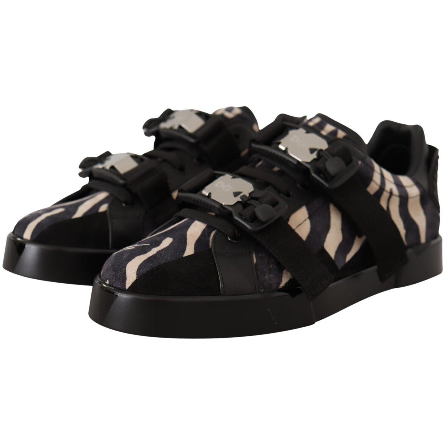 Dolce & Gabbana Zebra Suede Low Top Fashion Sneakers MAN SNEAKERS Dolce & Gabbana