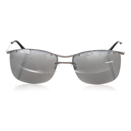 Frankie Morello Silver Metallic Men Sunglass Frankie Morello