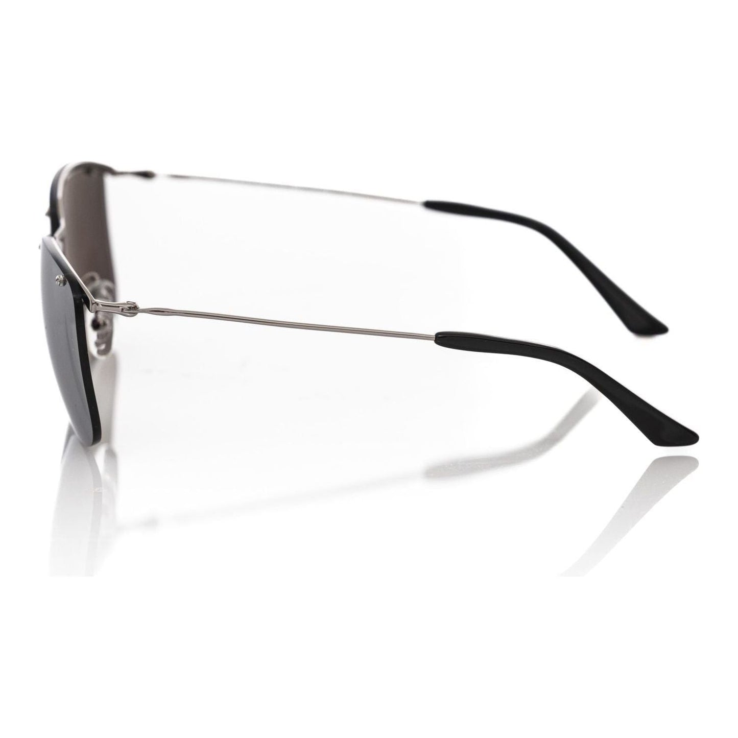 Frankie Morello Silver Metallic Men Sunglass Frankie Morello