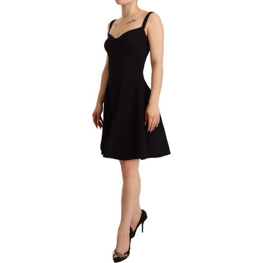 Dolce & Gabbana Elegant A-Line Sheath Dress in Black Dolce & Gabbana